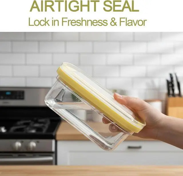 Alt view image 4 of 7 - Butter Dish with Cutter & Lid, Airtight Butter Keeper Container with Stainless Steel Slicer Grid and Butter Fork for Refrigerator, Kitchen Counter Storage