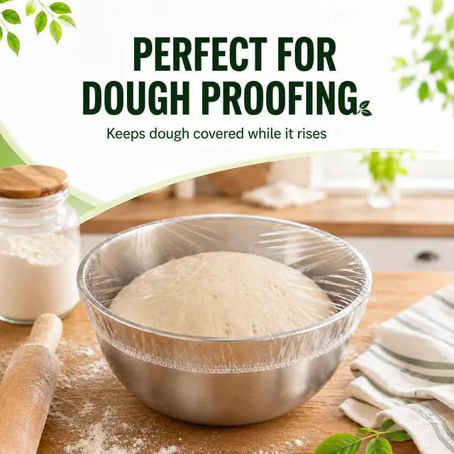 Alt view image 3 of 7 - 100 Pcs Plastic Bowl Covers for Sourdough Proofing, Fits Bowls Up to 9.5"