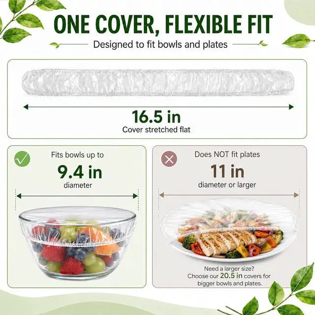Alt view image 4 of 7 - 100 Pcs Plastic Bowl Covers for Sourdough Proofing, Fits Bowls Up to 9.5"