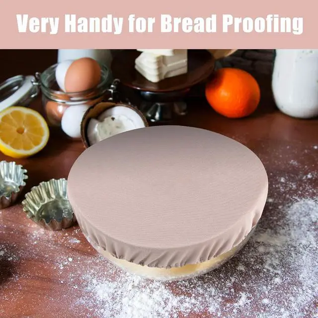Alt view image 4 of 6 - wegreeco Elastic Reusable Bowl Covers for Bread Proofing, Fabric Cloth Sourdough Bowl Covers for Proofing - Set of 3, Rose Gold