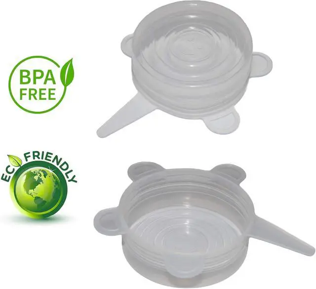 Alt view image 4 of 5 - 4-Pack Stretchable Silicone Can Covers - Pet and Human Food Storage Lids