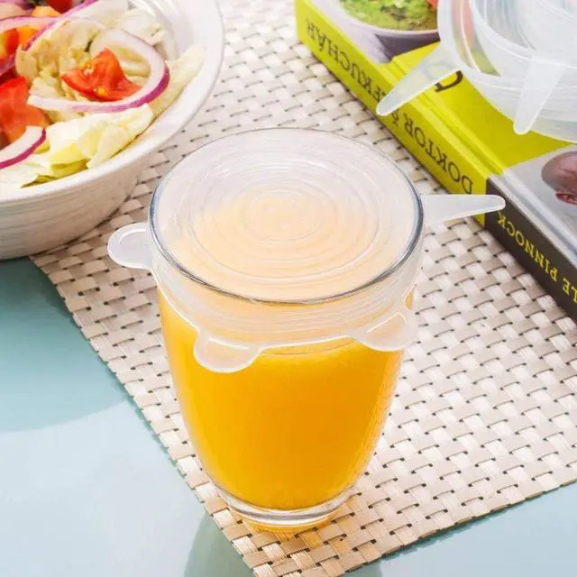 Alt view image 5 of 5 - 4-Pack Stretchable Silicone Can Covers - Pet and Human Food Storage Lids