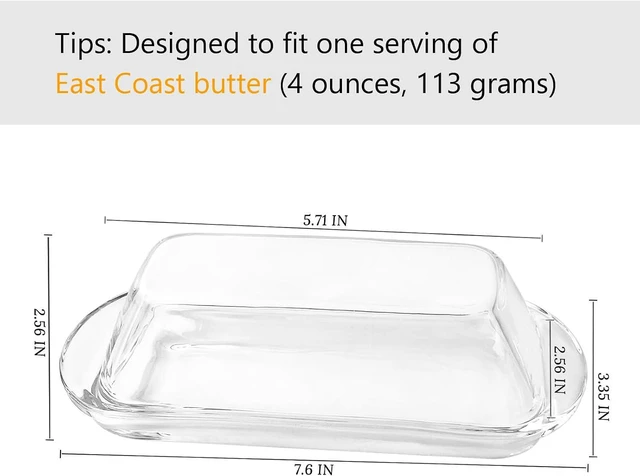 Alt view image 2 of 5 - Elegant Glass Butter dish with Lid, Dust-proof and Freshness-preserving Butter Keeper for Countertop, Suitable for Home Kitchens, Restaurants, and Parties, Transparent Design