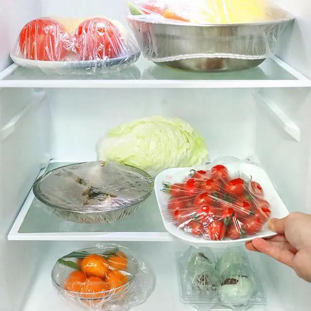 Alt view image 7 of 7 - 400 Pcs Fresh Keeping Bags,Plastic Food Storage Covers,Elastic Sealing Bowl Lids,Adjustable Wrap Bowl Covers for Family Kitchen Outdoor Picnic