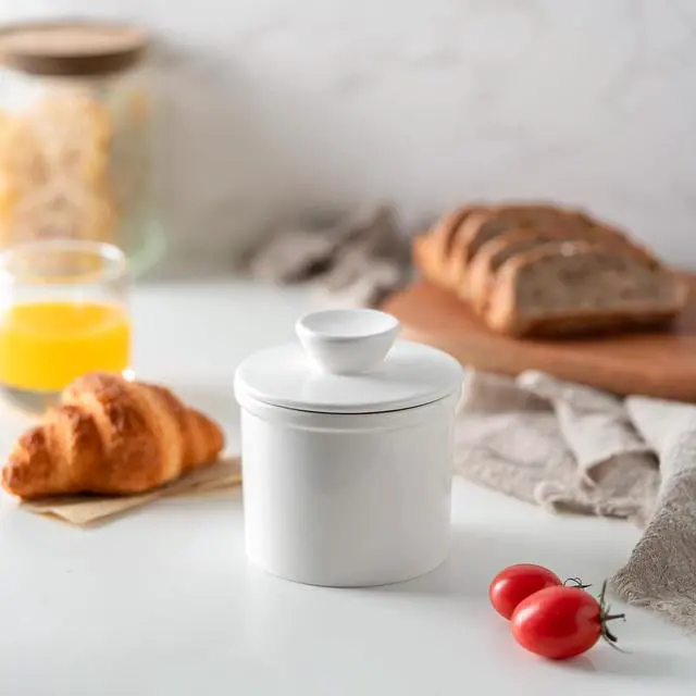 Alt view image 3 of 6 - Butter Crock with Lid for Countertop, Butter Dish, Butter Keeper Container