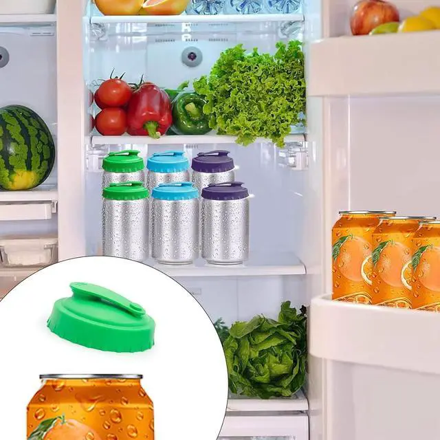 Alt view image 6 of 7 - 6 PCS Silicone Soda Can Lids, Reusable Can Covers in 6 Colors 3 with Straw Openings & 3 Fully Sealed Leakproof BPA-Free Can Tops for Beer, Soda, Juice, 2.13 Inch Standard Cans