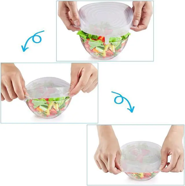 Alt view image 3 of 4 - 6PCS Silicone Stretch Lids, Six Sizes of Bowl Cover