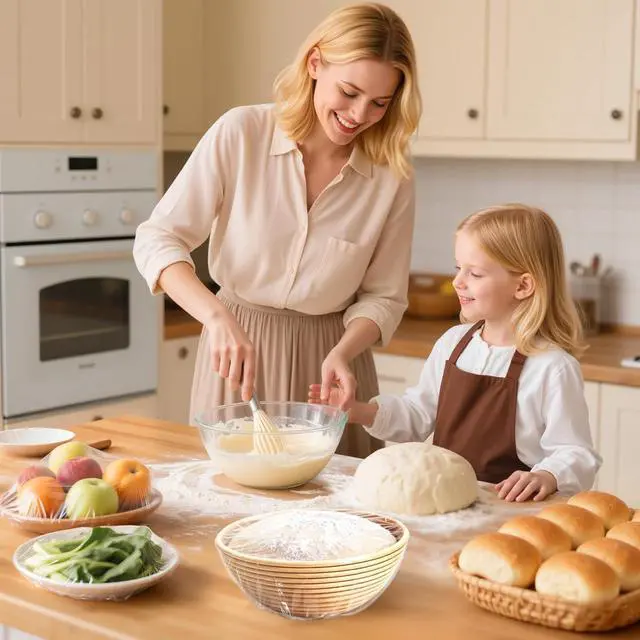 Alt view image 2 of 7 - Homelove 200pcs Bowl Covers Bread Proofing - Plastic Wrap for Food Sourdough Bread Baking Rising Elastic Reusable Plate Covers Outdoor Food Fresh Keeping Bags Shower Cap Hair Deep Conditioning