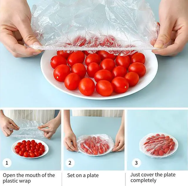 Alt view image 4 of 7 - Homelove 200pcs Bowl Covers Bread Proofing - Plastic Wrap for Food Sourdough Bread Baking Rising Elastic Reusable Plate Covers Outdoor Food Fresh Keeping Bags Shower Cap Hair Deep Conditioning