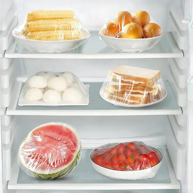 Alt view image 6 of 7 - Homelove 200pcs Bowl Covers Bread Proofing - Plastic Wrap for Food Sourdough Bread Baking Rising Elastic Reusable Plate Covers Outdoor Food Fresh Keeping Bags Shower Cap Hair Deep Conditioning