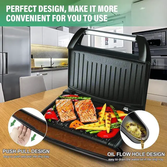 Alt view image 4 of 7 - Replacement Drip Tray Pan Grease Catcher for George Foreman 14.5"Easy to Clean Grill Grease Tray Tray for George Foreman Grill Parts