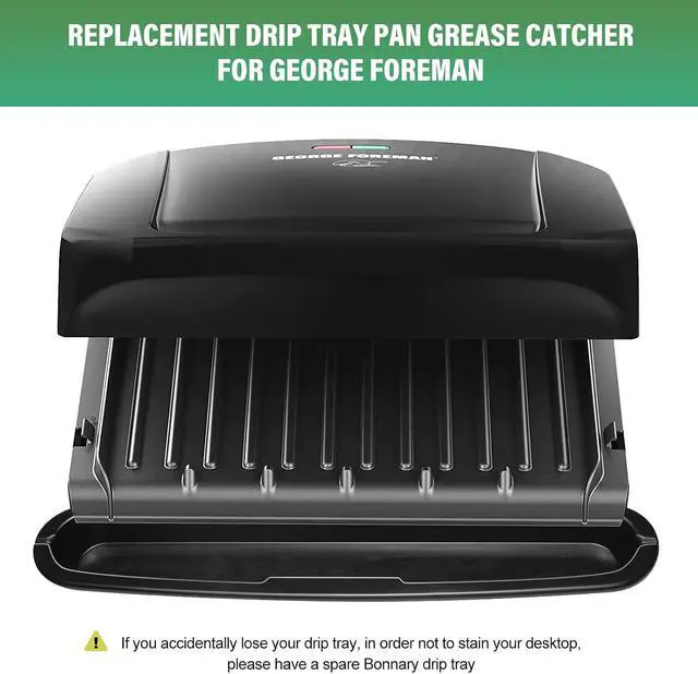 Alt view image 6 of 7 - Replacement Drip Tray Pan Grease Catcher for George Foreman 14.5"Easy to Clean Grill Grease Tray Tray for George Foreman Grill Parts