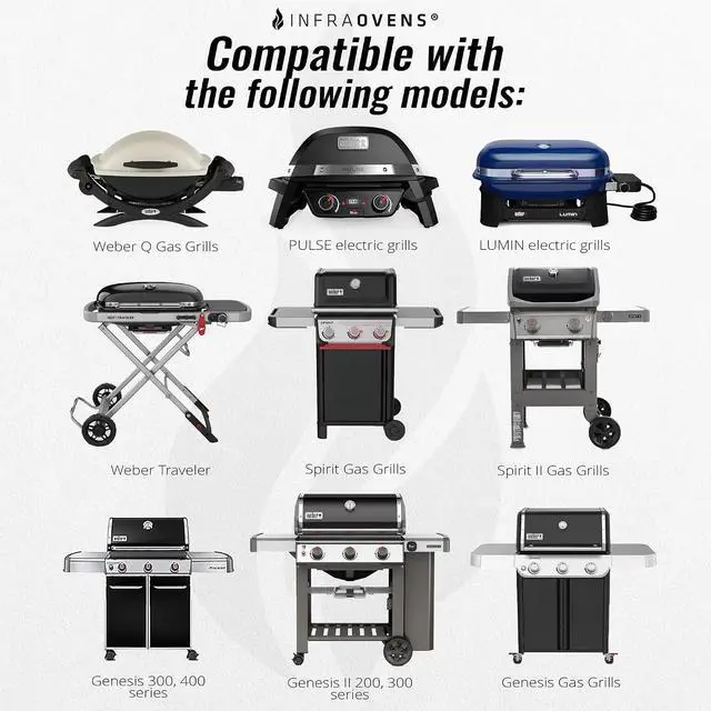 Alt view image 4 of 4 - INFRAOVENS Drip Pan for Weber Genesis, Spirit, Q Series - Silicone Reusable Grill Grease Tray Liner, Catch Pan and Grilling Charts, Grill Accessories