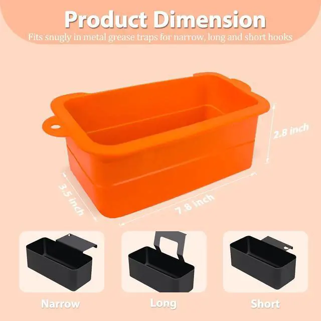 Alt view image 2 of 7 - ARTSHU Silicone Grease Cup Liners for Black-Stone 36 28 22 17 Inch Griddle