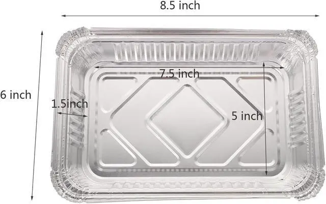 Alt view image 2 of 6 - Waytiffer 20Pack Drip Pans Compatible with Weber Grills Spirit Gas Grills, Q Grills, Genesis and Genesis II LX 200 300 Series,Disposable Aluminum Foil BBQ Grease Trays, 8.5 x 6 Inch