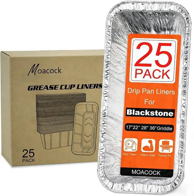 Main image of MOACOCK 25 Pack Drip Pan Compatible for Blackstone Griddles