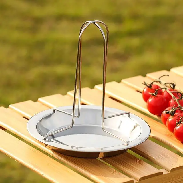 Alt view image 7 of 7 - Stainless Steel Chicken Roaster Rack - Detachable Barbecue Grill Stand for Outdoor & Garden Cooking Grilling Cookware(17x16.5cm, Silver)
