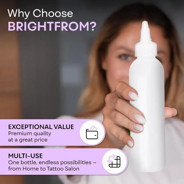 Alt view image 6 of 7 - BRIGHTFROM Twist Top Applicator Bottles, Squeeze 6 OZ Empty Plastic Bottles, Refillable, Open/Close Nozzle - Multi Purpose (Pack of 2) (White)