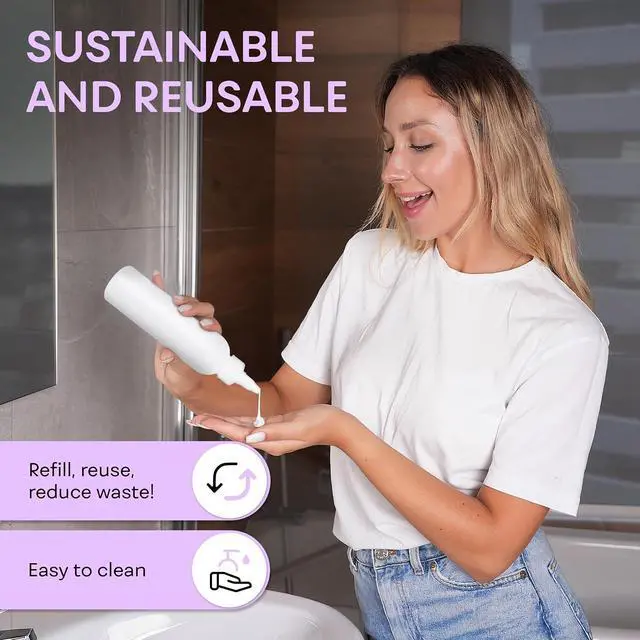 Alt view image 7 of 7 - BRIGHTFROM Twist Top Applicator Bottles, Squeeze 6 OZ Empty Plastic Bottles, Refillable, Open/Close Nozzle - Multi Purpose (Pack of 2) (White)