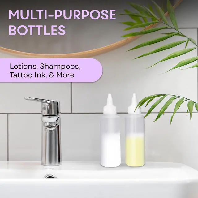 Alt view image 4 of 7 - BRIGHTFROM Twist Top Applicator Bottles, Squeeze 2 OZ Empty Plastic Bottles, Refillable, Open/Close Nozzle - Multi Purpose (Pack of 2)