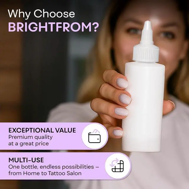 Alt view image 6 of 7 - BRIGHTFROM Twist Top Applicator Bottles, Squeeze 2 OZ Empty Plastic Bottles, Refillable, Open/Close Nozzle - Multi Purpose (Pack of 2)