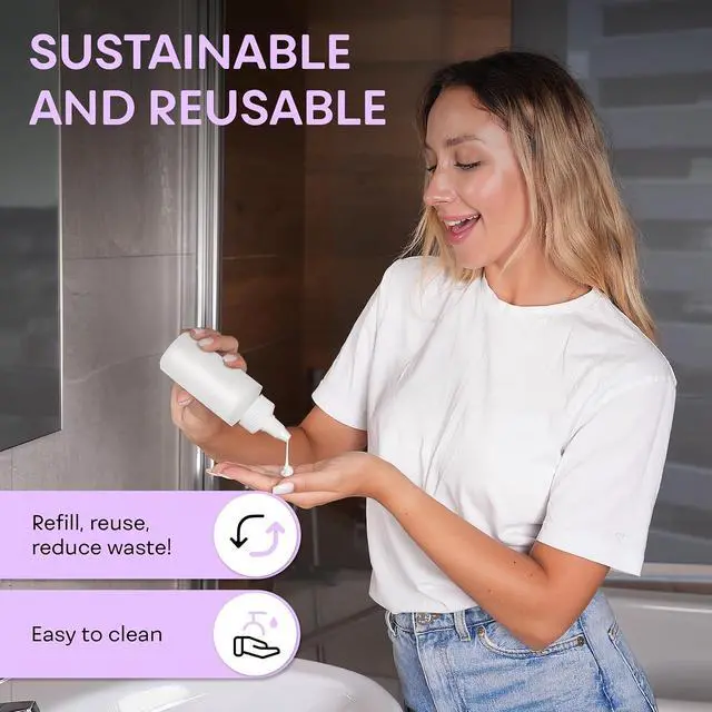 Alt view image 7 of 7 - BRIGHTFROM Twist Top Applicator Bottles, Squeeze 2 OZ Empty Plastic Bottles, Refillable, Open/Close Nozzle - Multi Purpose (Pack of 2)