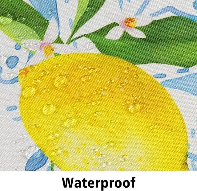 Alt view image 3 of 7 - Outdoor Tablecloth with Umbrella Hole and Zipper, Rectangle Patio Table Covers for Spring/Summer, Machine Washable Outdoor Picnic Table Cloth (Lemon, 60" × 84" Rectangular)