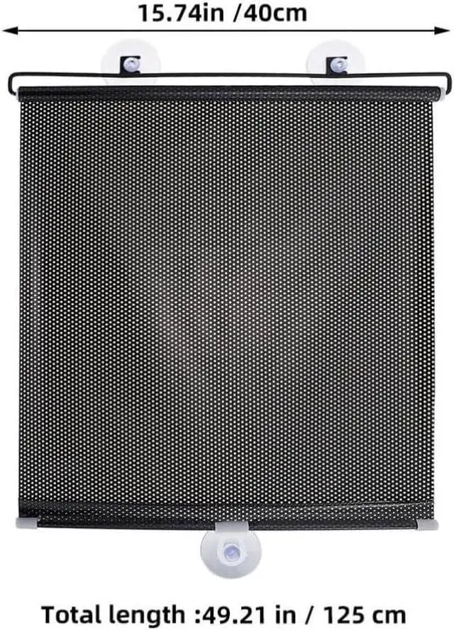 Alt view image 2 of 7 - Hemoton Blackout Roller Blinds with Suction Cups 49.21X15.74In