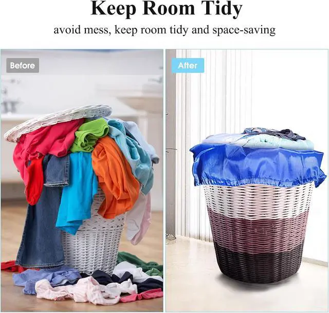Alt view image 6 of 7 - OTraki 28x45 inch Extra Large Laundry Bag 2 Pack Drawstring Laundry Hamper Bag Heavy Duty Dirty Clothes Bag Washable Organizer Storage for Camp Drying Do Not Exceed 176 Blue