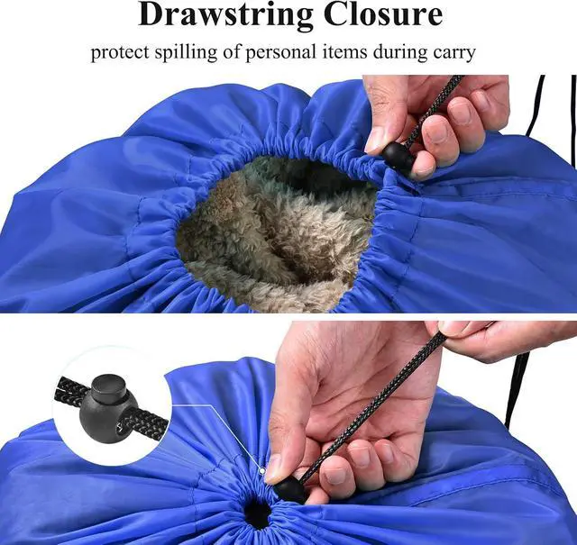 Alt view image 4 of 7 - OTraki 28x45 inch Extra Large Laundry Bag 2 Pack Drawstring Laundry Hamper Bag Heavy Duty Dirty Clothes Bag Washable Organizer Storage for Camp Drying Do Not Exceed 176 Blue