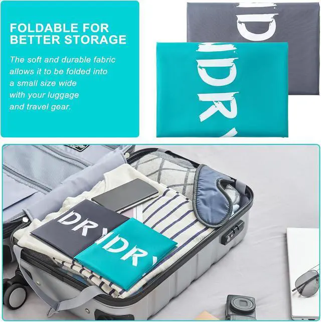 Alt view image 4 of 7 - 2 Pack XL Travel Laundry Bag, Machine Washable Dirty Clothes Organizer with Drawstring,Large Enough to Hold 4 Loads of Laundry, Easy Fit a Laundry Hamper or Basket Travel Essentials 24" x 36"