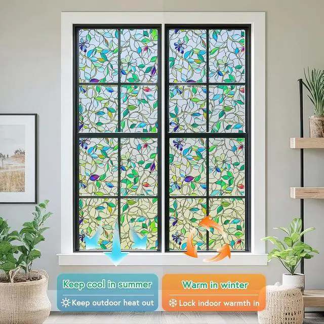 Alt view image 6 of 7 - Upgraded Window Privacy Film Day & Night, Heat Blocking Anti-UV Save Energy