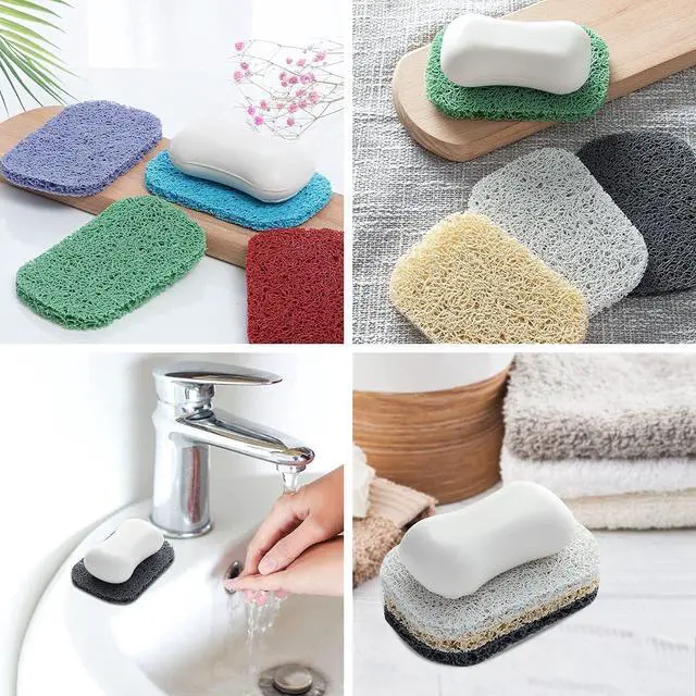Alt view image 3 of 7 - 8Pcs Soap Saver Pad, Soap Savers for Bar Soap Bathroom Soap Dishes Self Draining Pads for Soap Lift Dish, Soap Holders for Bathroom (8 Colors)