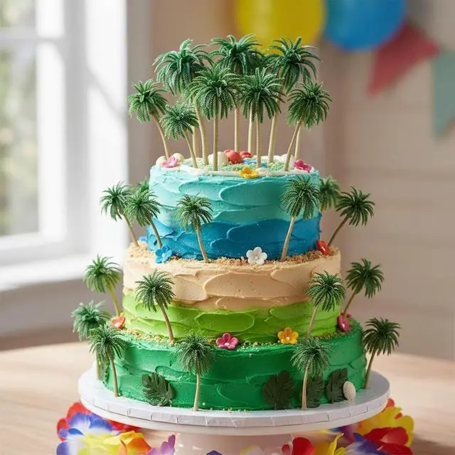Alt view image 5 of 7 - Miniature Palm Trees, 15PCS Scenery Palm Tree Model for Crafts, Coconut Tropical Landscape Model for Diorama Train Railway Layout Landscape Scenery Cake Decorative -16cm, 13cm, 11cm, 8cm, 7cm