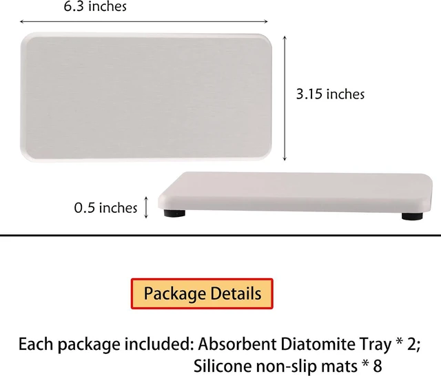 Alt view image 5 of 7 - NiuYichee 2Pcs Stone Soap Trays Water Absorbing Diatomite Coaster