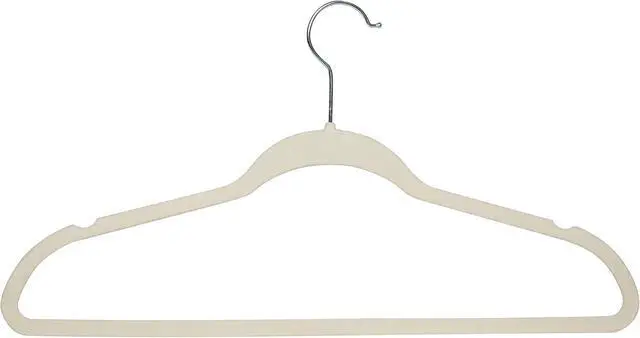 Alt view image 2 of 7 - Simplify 10 Super Slim Velvet Huggable Hangers in Ivory