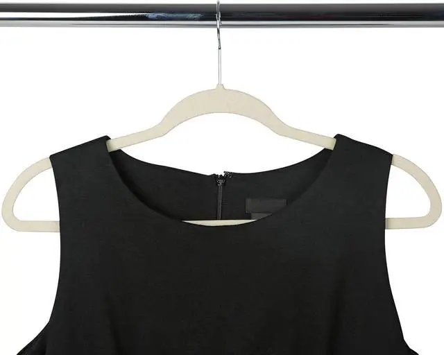 Alt view image 4 of 7 - Simplify 10 Super Slim Velvet Huggable Hangers in Ivory