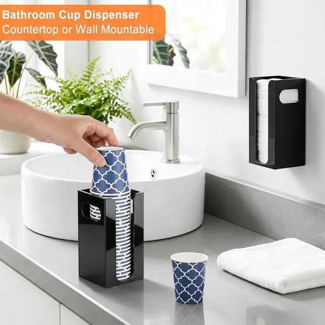 Alt view image 4 of 7 - Bathroom Cup Dispenser, Wall Mount Cup Holder fit 3oz Disposable Paper Cups