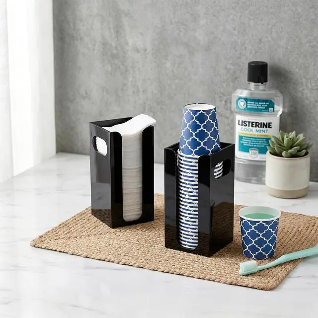 Alt view image 6 of 7 - Bathroom Cup Dispenser, Wall Mount Cup Holder fit 3oz Disposable Paper Cups