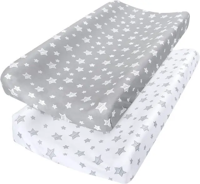 Main image of Changing Pad Cover for Boys Girls, Soft Unisex Diaper Change Table Sheets