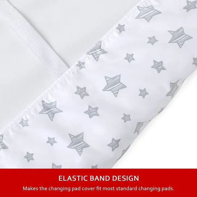 Alt view image 4 of 6 - Changing Pad Cover for Boys Girls, Soft Unisex Diaper Change Table Sheets