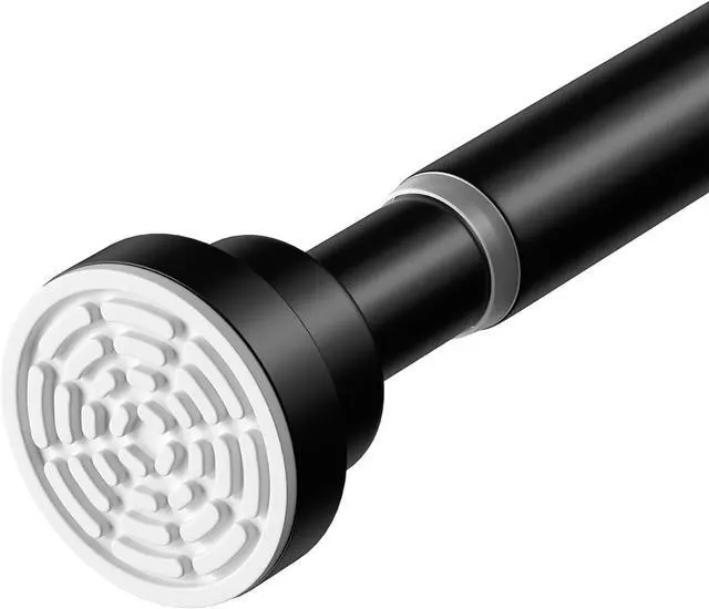 Main image of Tension Curtain Rods for Windows 31-77Inch Black Curtain Rod
