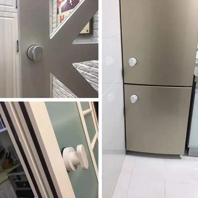 Alt view image 5 of 6 - KAFENDA Glass Door and Window Handles, Bathroom Sliding Doors, cupboards, wardrobes, Suction Cups, Non-Marking Handles, Non-Perforated Absorption Handles (Small Silver) (White)