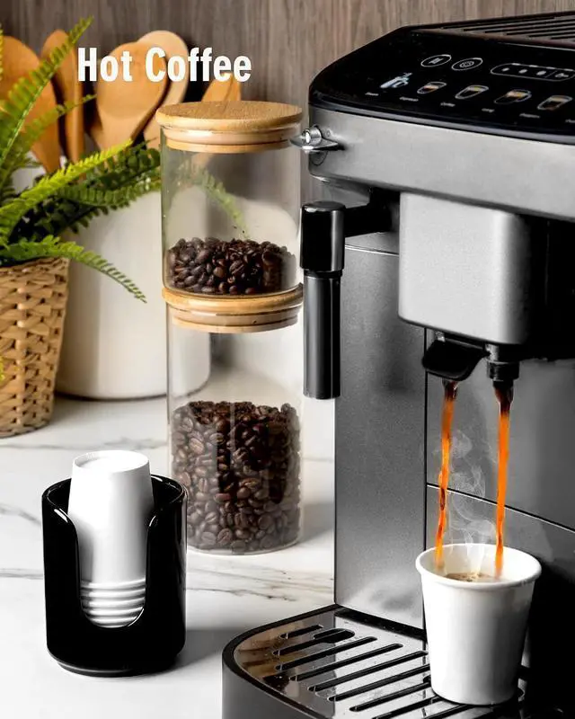 Alt view image 4 of 7 - 3 oz Original Ceramic Bathroom Cup Dispenser, (1 Pack, Black)