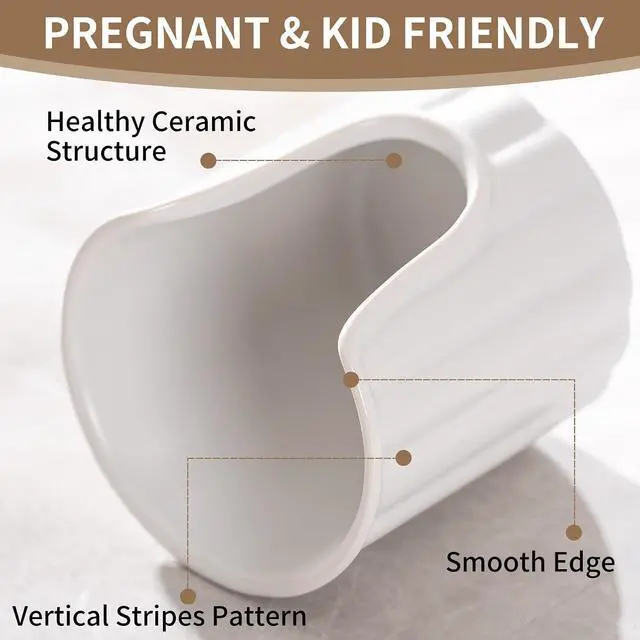 Alt view image 3 of 6 - TANEW Ceramic Bathroom Cup Dispenser with Stylish Vertical Stripes - Dixie Cup Dispenser & Mouthwash Cup Holder Holds 3oz Paper Cups for Rinsing Cups on Bathroom Vanity Countertops Matt White