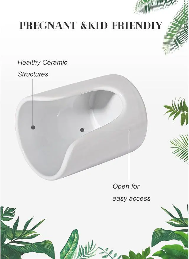 Alt view image 3 of 7 - Bathroom Cup Dispenser Small Cup Holder for Bathroom, Ceramic Mouthwash Cups 3 4 oz Cup Dispenser Accessories, 1 Pack, White