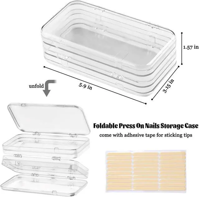 Alt view image 2 of 7 - Fcozpjk Press On Nail Organizer Case, Clear Press On Nail Storage Box