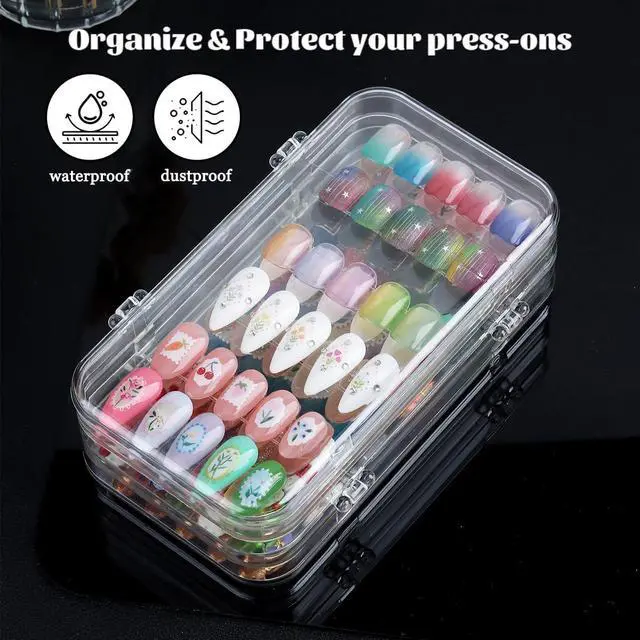 Alt view image 4 of 7 - Fcozpjk Press On Nail Organizer Case, Clear Press On Nail Storage Box