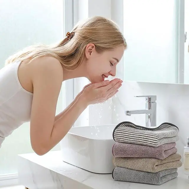 Alt view image 6 of 6 - 3 Pack Microfiber Hand Towels for Bathroom, Ultra Soft & Super Absorbent