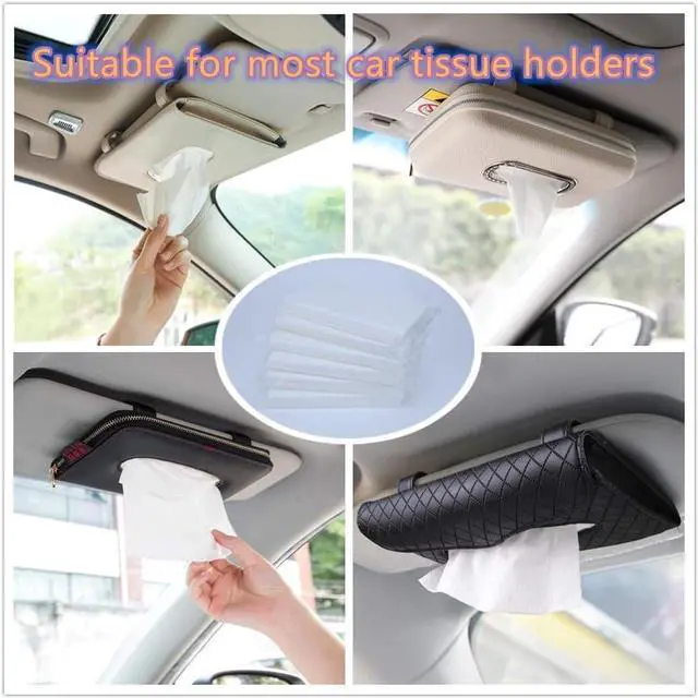 Alt view image 3 of 7 - Car Tissue Refills,Facial Napkin Refills for Car Visor tissue holder,300 Sheets, 6 Packs (6 Pack)